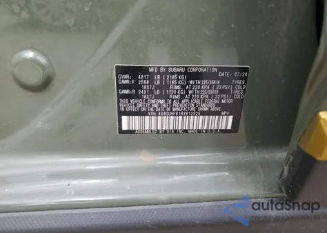 2024 Subaru Crosstrek Sport z USA, uszkodzony, nr VIN 4S4GUHF61R3812525